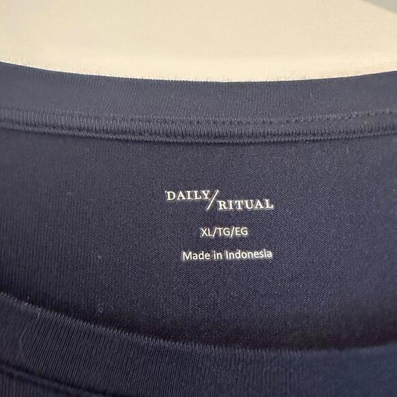 DAILY RITUAL Oversized Navy‎ Blue Top Size XL - Picture 4 of 7